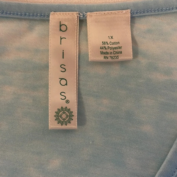 Brisos Semi Sheer Plus Size Top - Picture 4 of 4